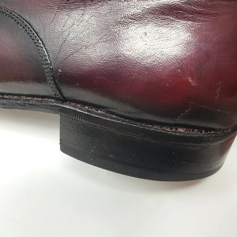 Florsheim‎ Cap Toe Oxford Burgundy Red Leather Dress Shoes Mens Size 11 33330